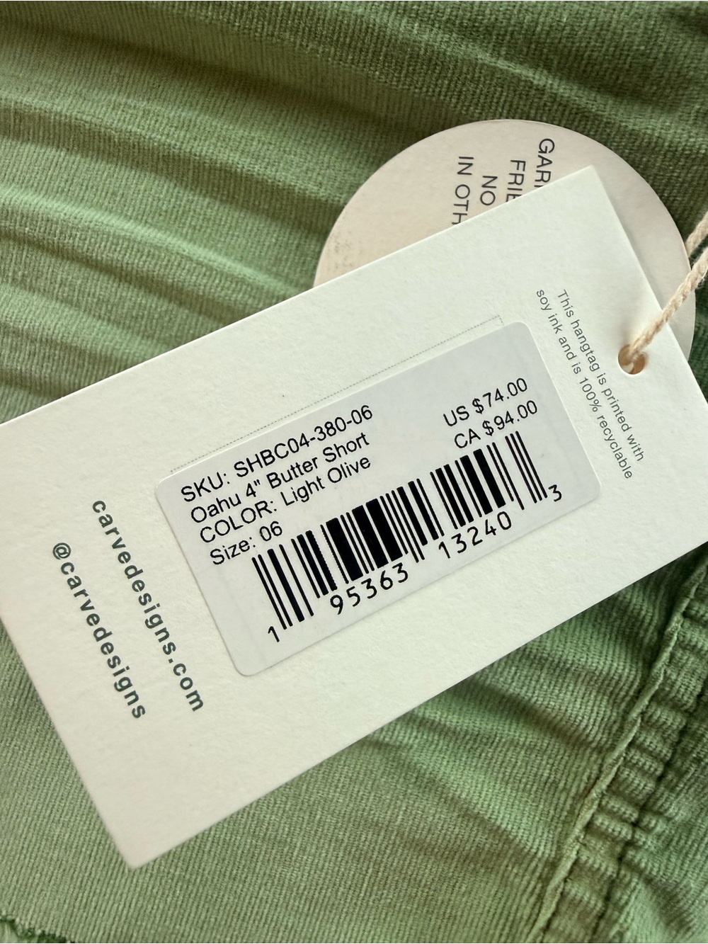 Carve Designs - Olive Green Oahu 4” Butter Shorts - Picture 10 of 13